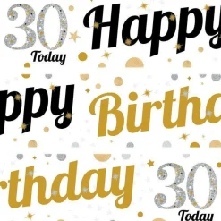 Party Delights 30Th Birthday Paper Banners - 1M (3Pk)< Banners