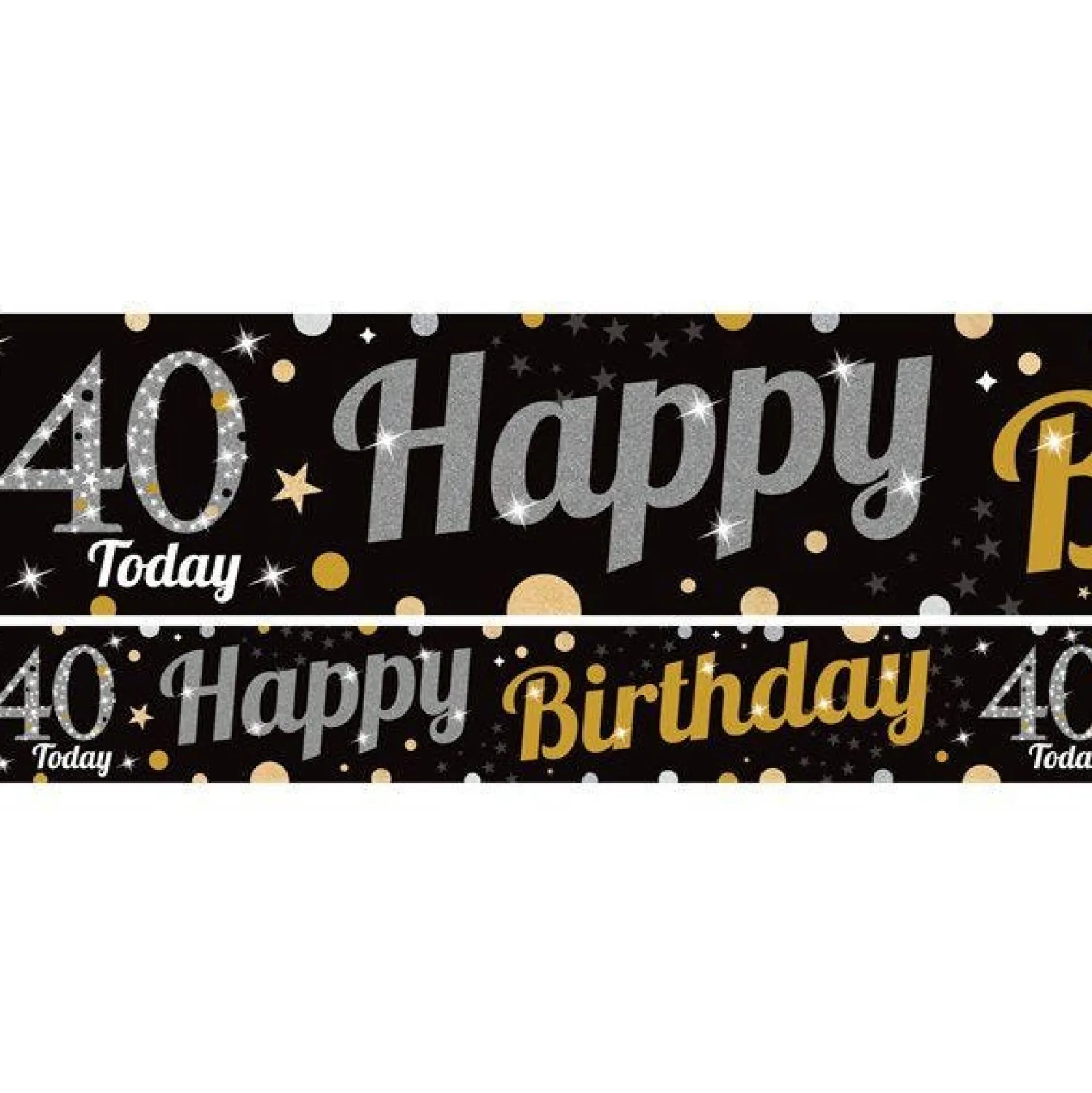Party Delights 40Th Birthday Paper Banners - 1M (3Pk)< Banners