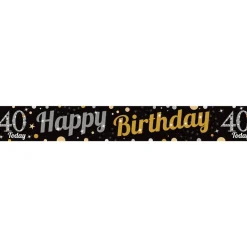 Party Delights 40Th Birthday Paper Banners - 1M (3Pk)< Banners