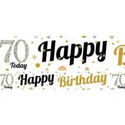 Party Delights 70Th Birthday Paper Banners - 1M (3Pk)< Banners