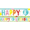 Party Delights 8Th Birthday Paper Banners - 1M (3Pk)< Banners