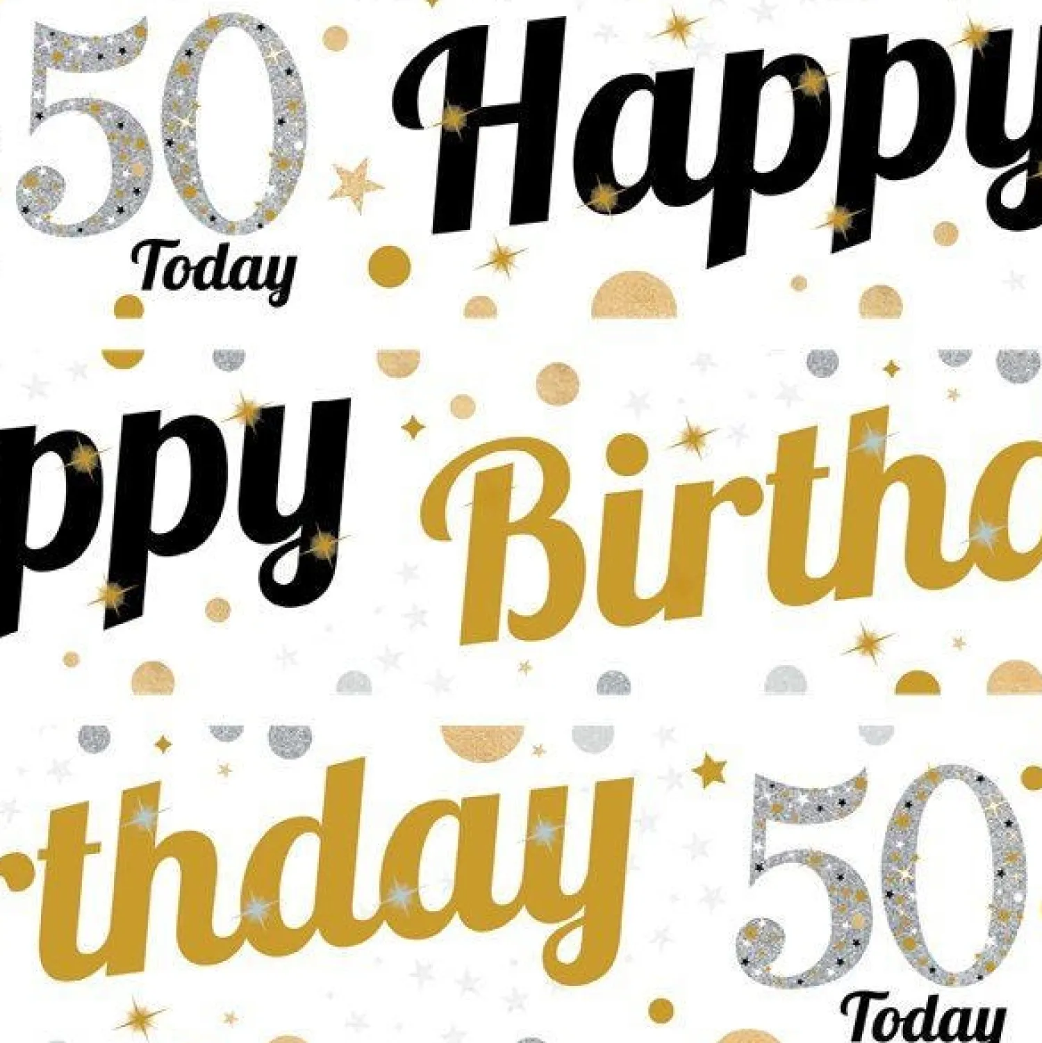 Party Delights 50Th Birthday Paper Banners - 1M (3Pk)< Banners
