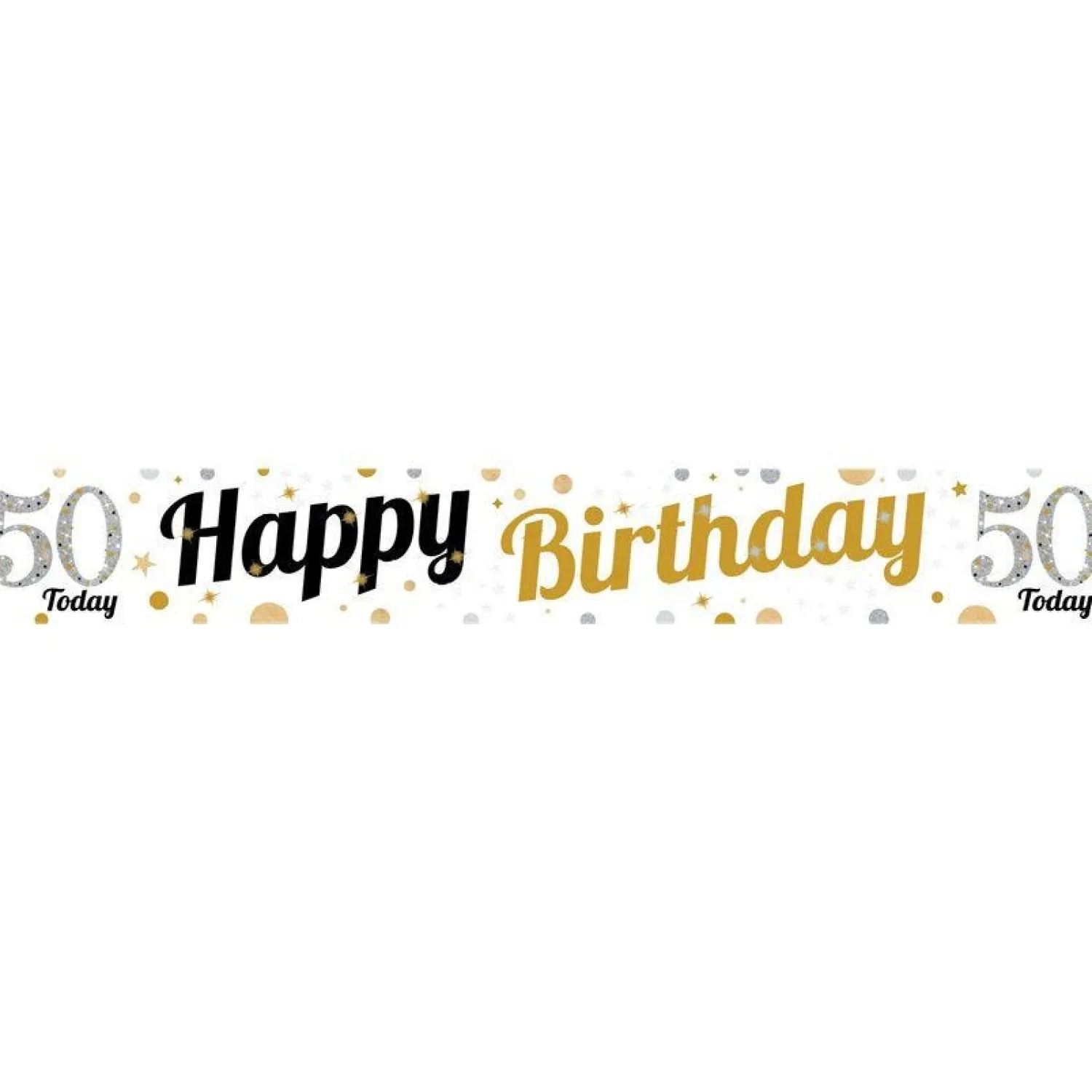 Party Delights 50Th Birthday Paper Banners - 1M (3Pk)< Banners