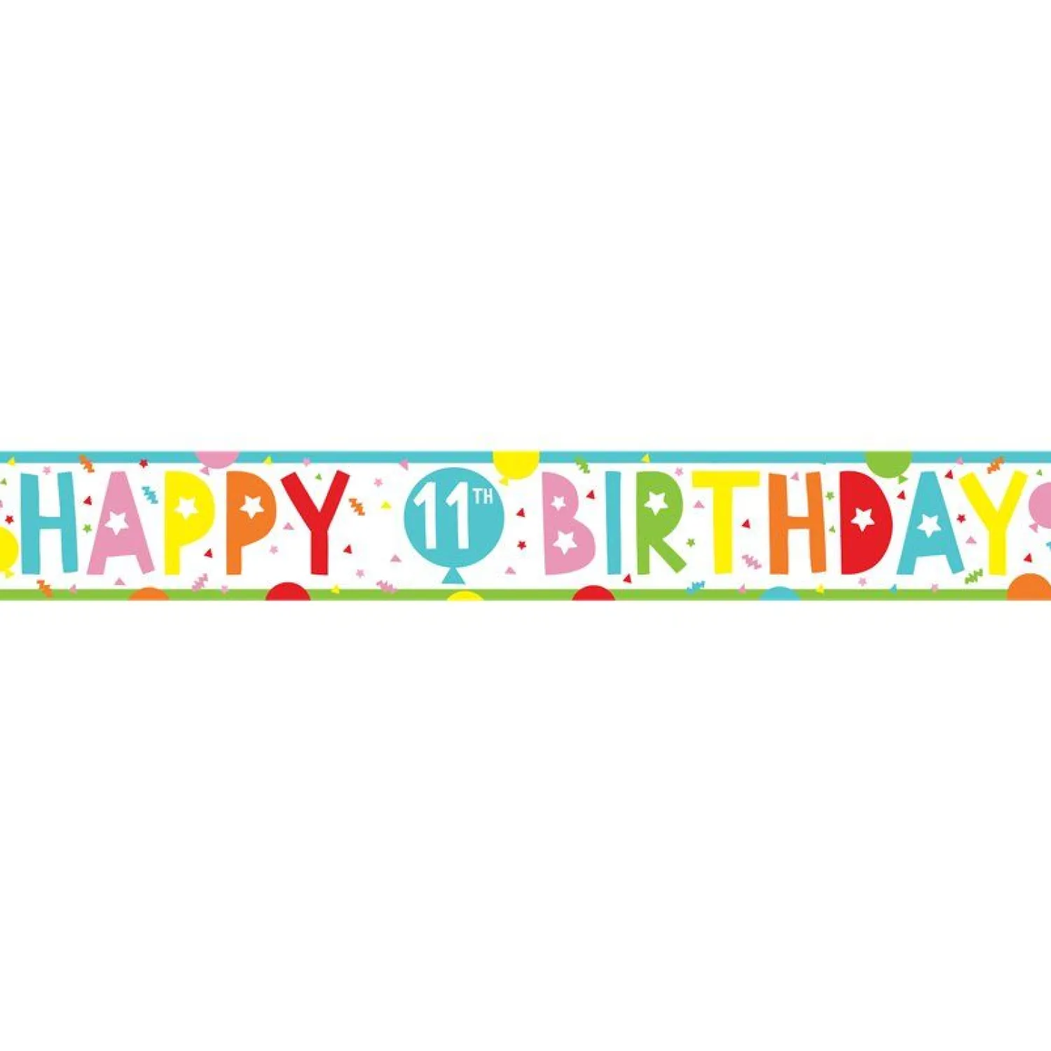 Party Delights 11Th Birthday Paper Banners - 1M (3Pk)< Banners