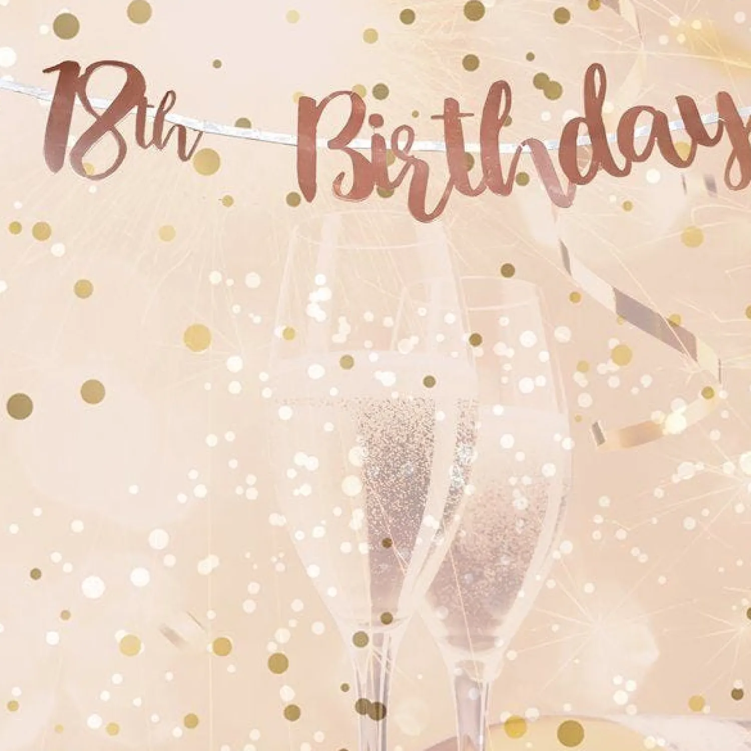 Party Delights 18Th Birthday Rose Gold Letter Bunting - 1M< Bunting