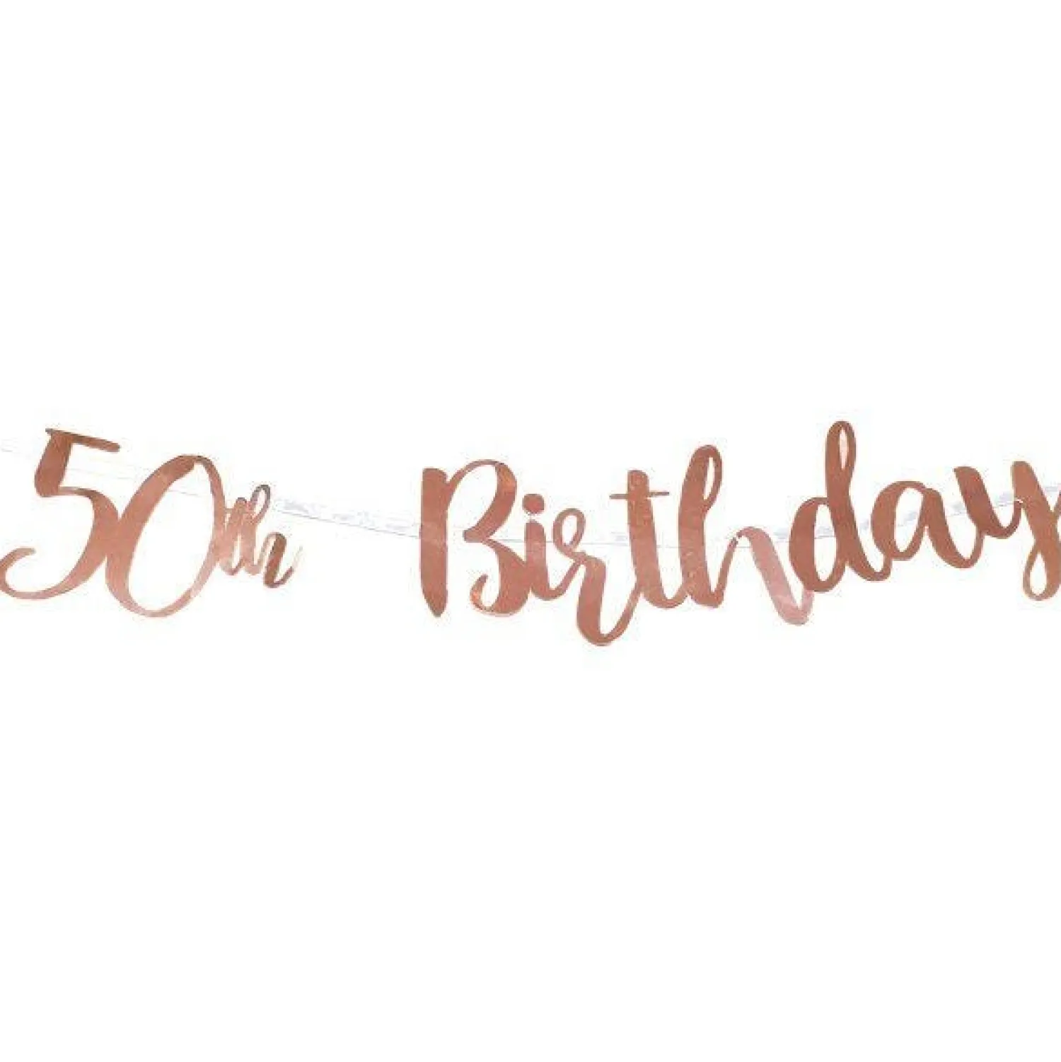 Party Delights 50Th Birthday Rose Gold Letter Banner - 1M< Bunting