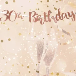 Party Delights 30Th Birthday Rose Gold Letter Banner - 1M< Bunting