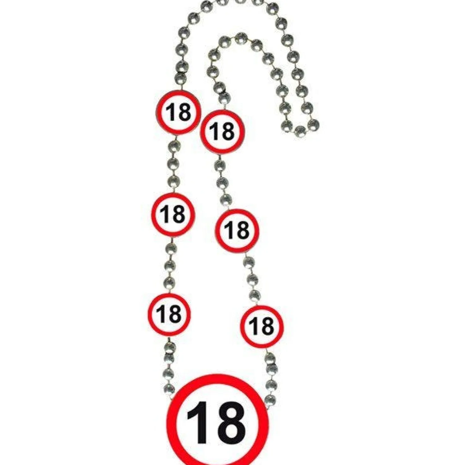 Party Delights 18Th Birthday Traffic Sign Necklace - 42Cm< Wearables