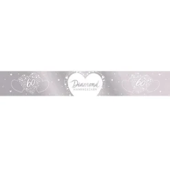 Party Delights 60Th Diamond Wedding Anniversary Foil Banner - 2.74M< Banners