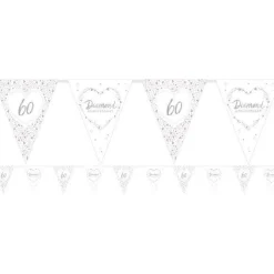 Party Delights 60Th Diamond Wedding Anniversary Flag Bunting - 3.7M< Bunting