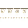 Party Delights 50Th Gold Sparkling Wedding Anniversary Plastic Flag Bunting - 4M< Bunting