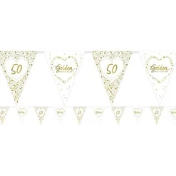 Party Delights 50Th Golden Wedding Anniversary Flag Bunting - 3.7M< Bunting