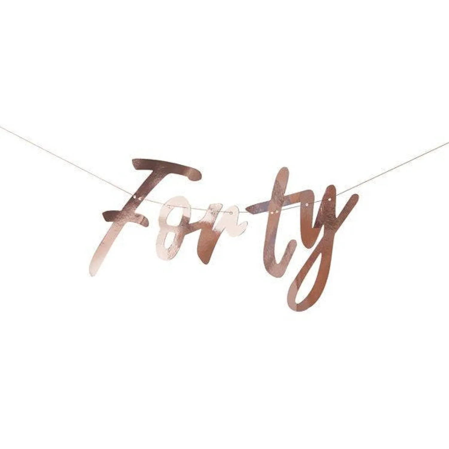 Party Delights 40Th Rose Gold Happy Birthday Banner Bunting< Bunting