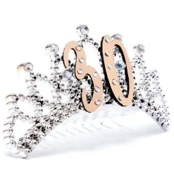 Party Delights 30Th Rose Gold Tiara (Tiaras)< Hats & Headwear