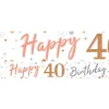 Party Delights 40Th Sparkling Fizz Paper Banners - 1M (3Pk)< Banners