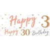 Party Delights 30Th Sparkling Fizz Paper Banners - 1M (3Pk)< Banners