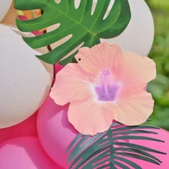 Party Delights Tiki Tropics Balloon Arch With Faux Foliage - 70 Balloons< Arches & Clouds