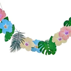 Party Delights Tiki Tropics Paper Palms Garland< Hanging Decorations