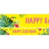 Party Delights Tropical Fiesta 'Happy Birthday' Paper Banners - 1M (3Pk)< Banners