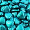 Party Delights Turquoise Foil Chocolate Hearts X100< Chocolates