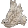 Turtle Dove Velvet Embroidered Tree Decoration<Party Delights