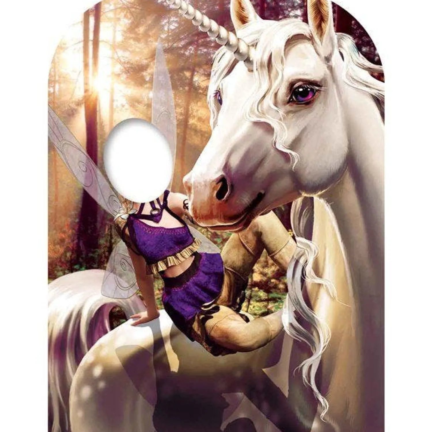 Party Delights Unicorn & Fairy Fantasy Land Stand-In Cardboard Photo Prop - 131Cm X 95Cm< Cardboard Cut Outs