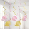 Party Delights Unicorn Sparkle Hanging Swirls - 39" (5Pk)< Hanging Decorations