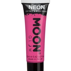 Uv Neon Face & Body Paint - Pink 12Ml<Party Delights