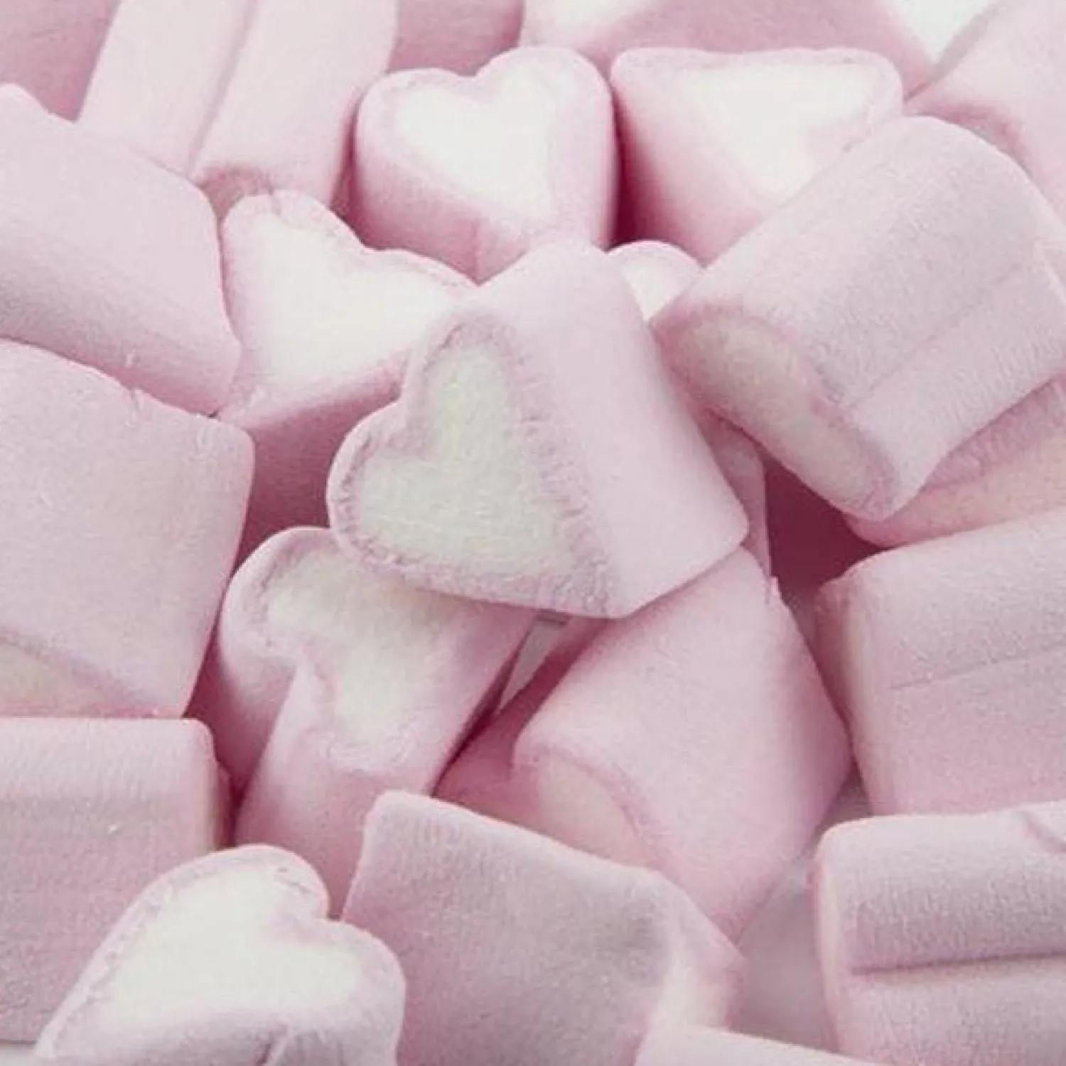 Party Delights Vanilla Flavour Marshmallow Hearts - 1Kg< Sweets