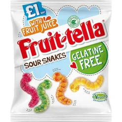 Party Delights Vegan Approved Fruitella Sour Snakes - 100G< Sweets