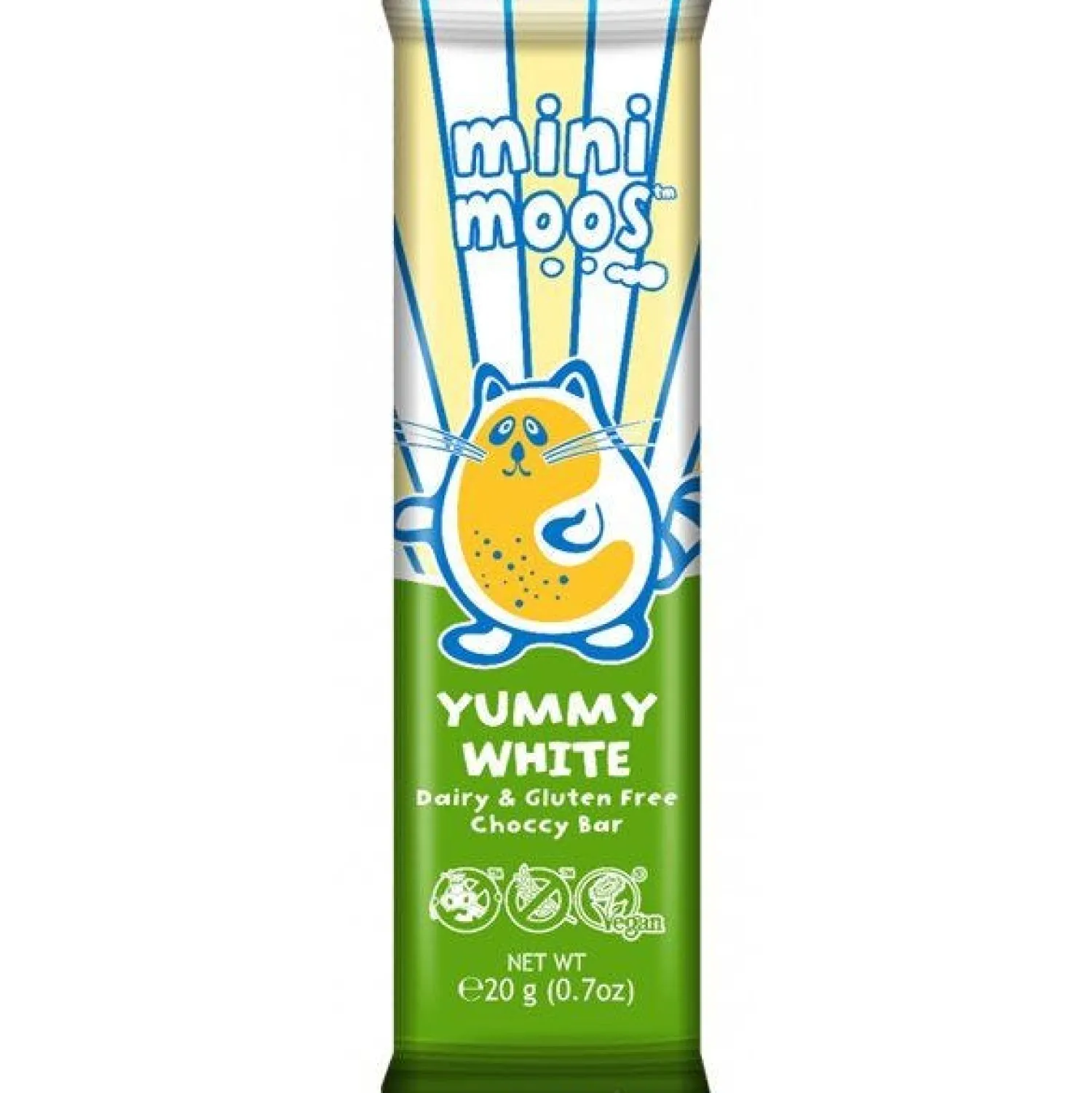 Party Delights Vegan Mini Moo's Organic Yummy White Bar - 20G< Sweets