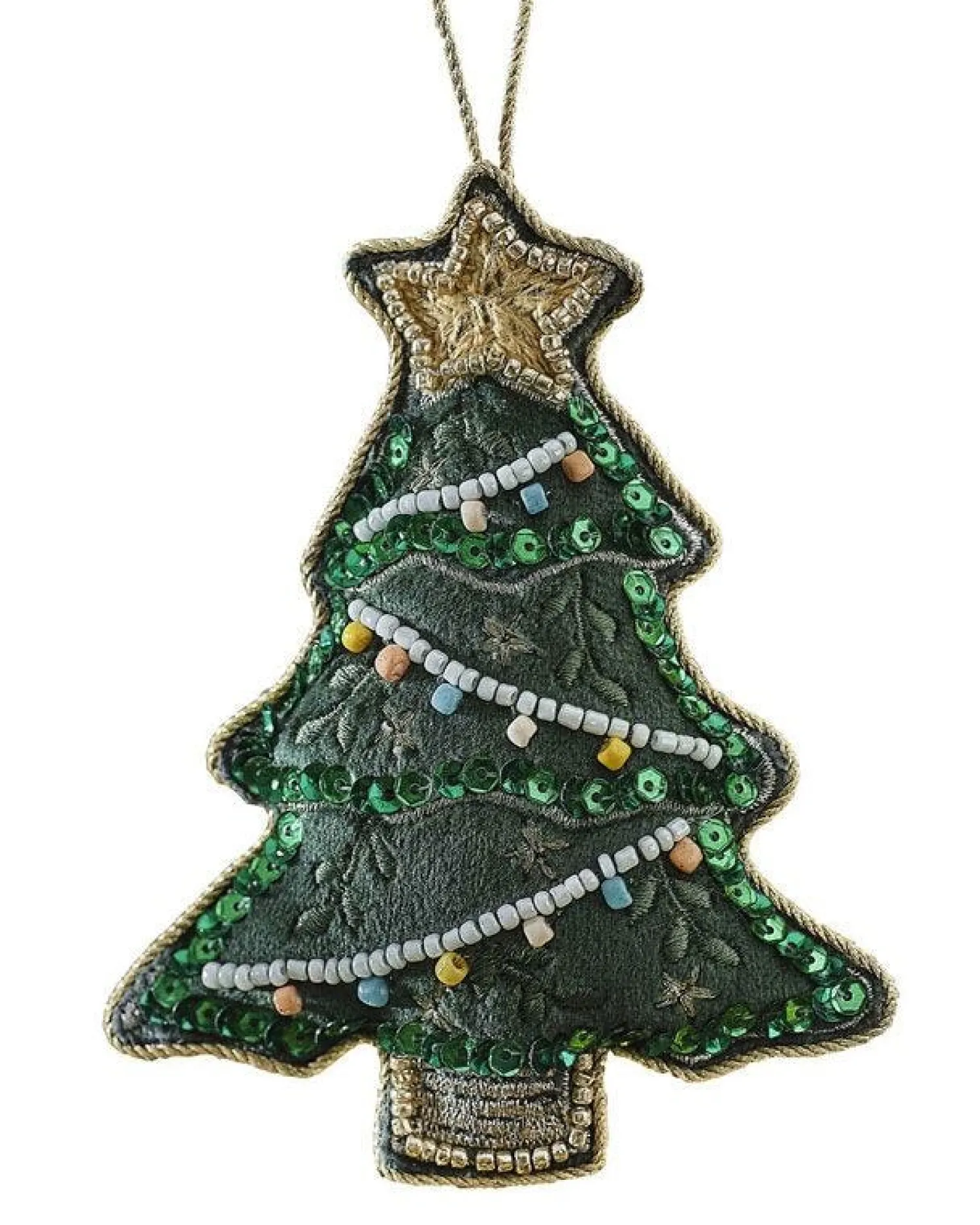 Velvet Embroidered Tree Decoration<Party Delights Best