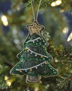 Velvet Embroidered Tree Decoration<Party Delights Best