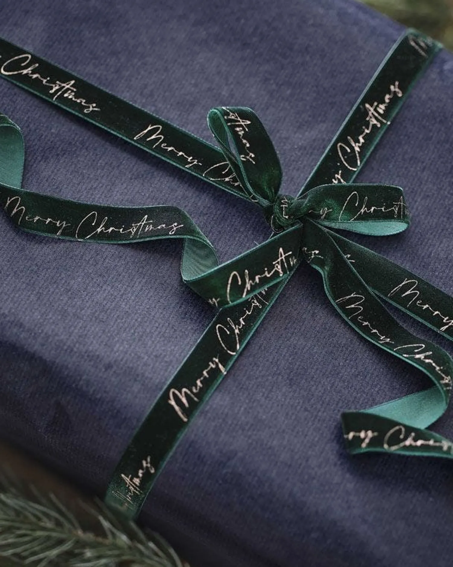 Velvet Merry Christmas Ribbon<Party Delights Discount