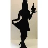 Party Delights Waitress Silhouette Cardboard Cutout - 175Cm X 87Cm< Cardboard Cut Outs