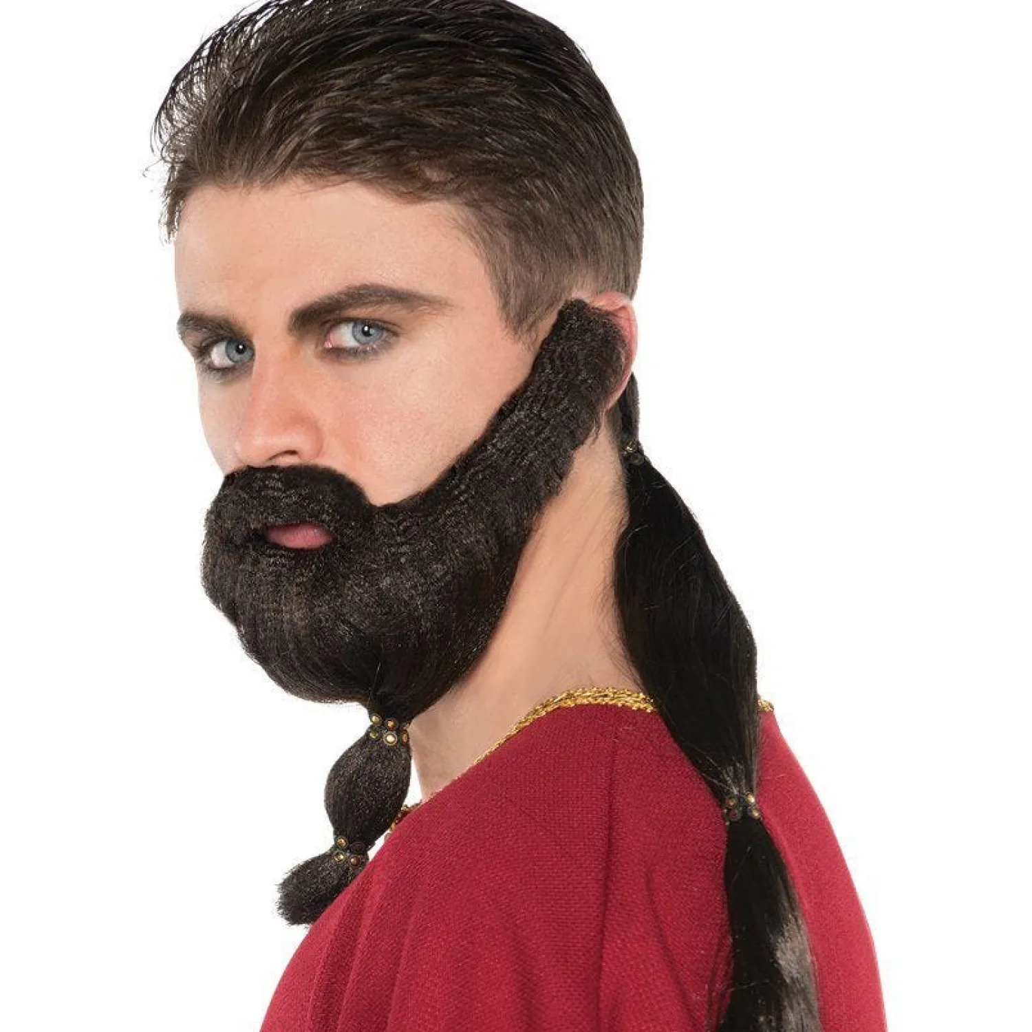 Party Delights Warrior Ponytail & Beard< Wigs