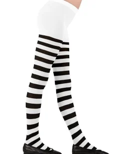White & Black Tights - Child 4-6 Years<Party Delights Sale