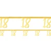 Party Delights White & Gold Sparkle 18Th Bunting - 2.5M< Bunting