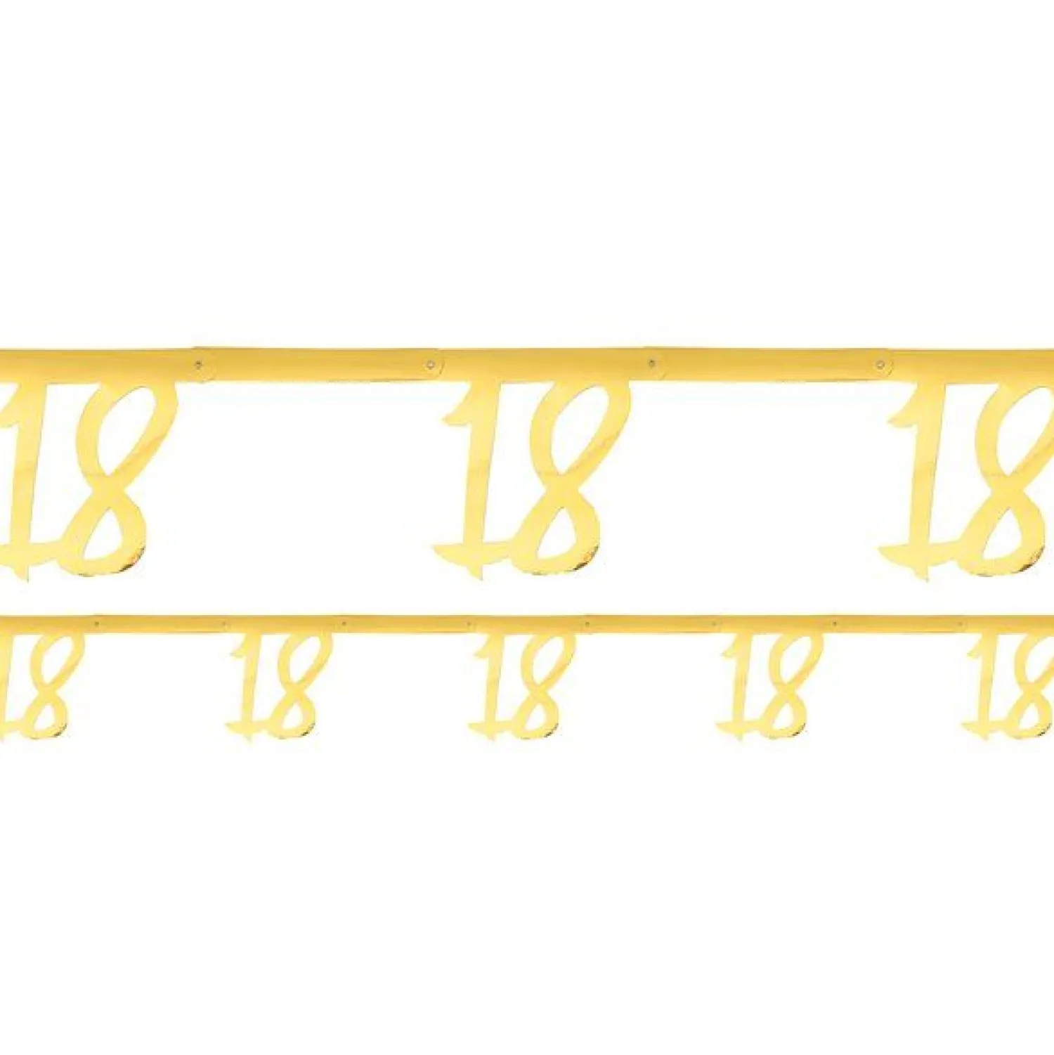 Party Delights White & Gold Sparkle 18Th Bunting - 2.5M< Bunting