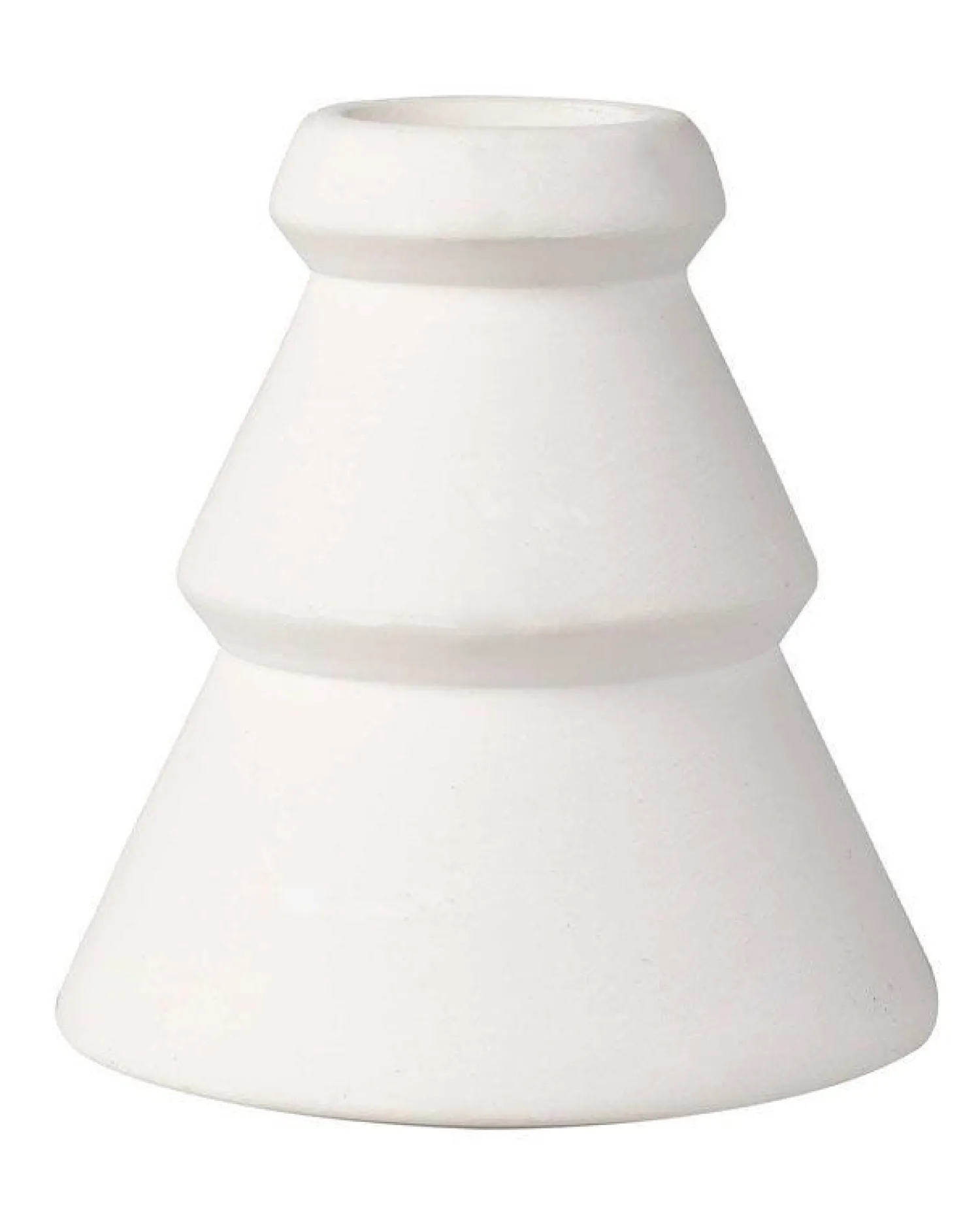 White Ceramic Tree Shaped Candle Holders (2Pk)<Party Delights Outlet