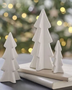 White Ceramic Trees Decoration (3Pk)<Party Delights Sale