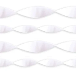 Party Delights White Crepe Paper Streamer - 24M< Hanging Decorations
