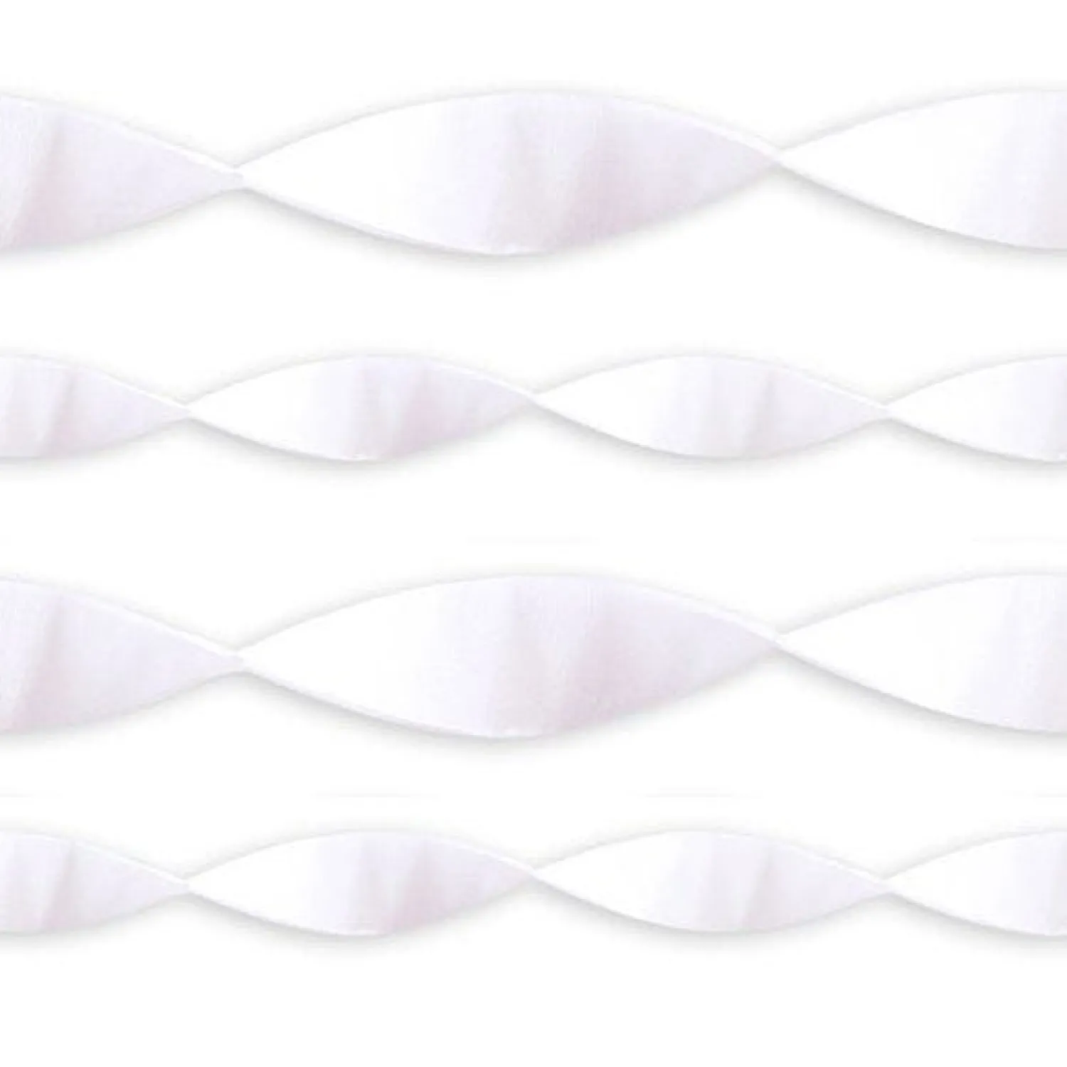 Party Delights White Crepe Paper Streamer - 24M< Hanging Decorations