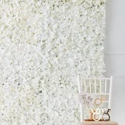 Party Delights White Flower Wall Backdrop Tile - 63Cm X 45Cm< Party Backdrops