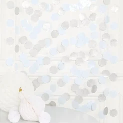 Party Delights White Glitter Hanging String Decorations - 2.1M (6Pk)< Hanging Decorations