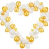 Party Delights White Heart Balloon Garland - 60 Balloons< Arches & Clouds