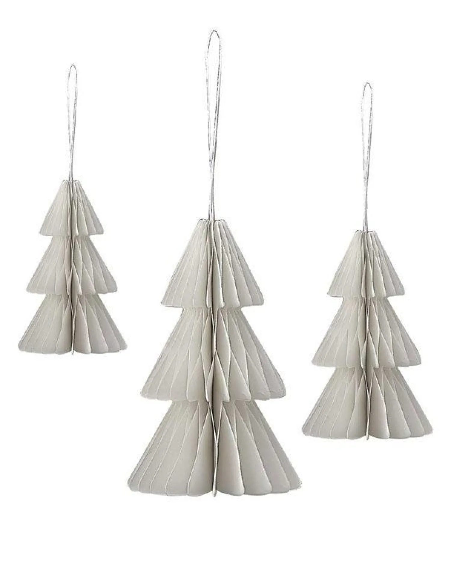 White Honeycomb Trees Hanging Decorations (3Pk)<Party Delights