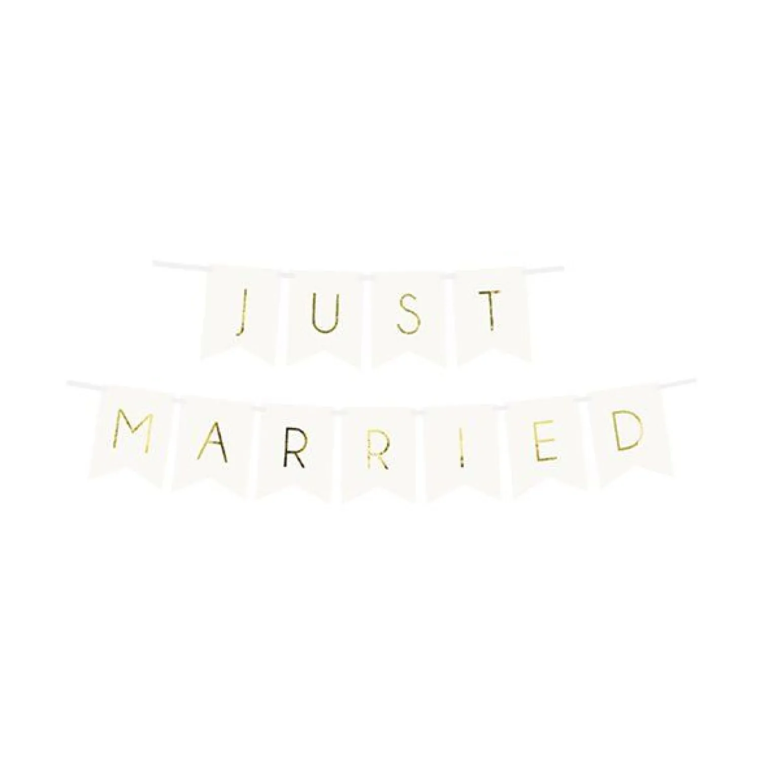 Party Delights White Just Married Bunting - 1.5M< Bunting