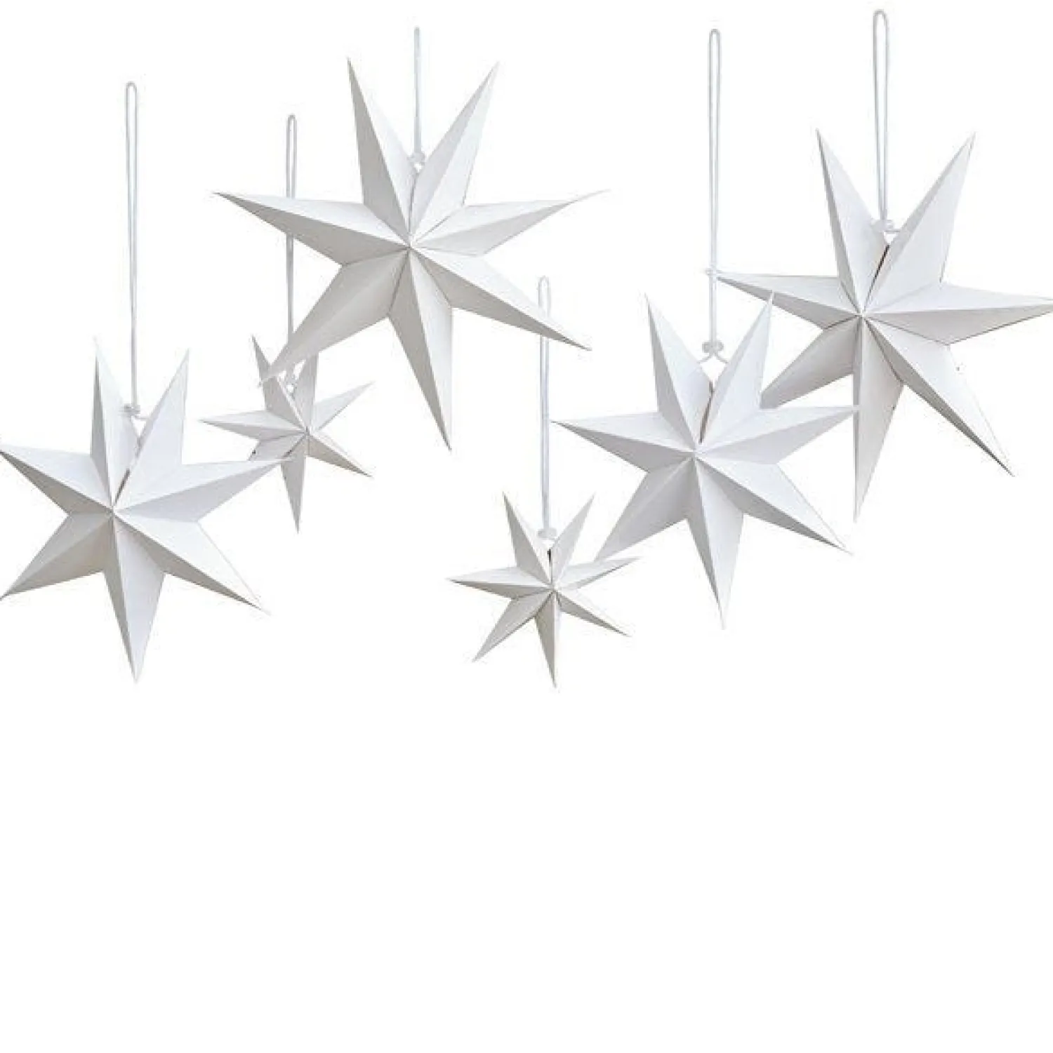 Party Delights White Paper Hanging Stars (6Pk)< Bunting
