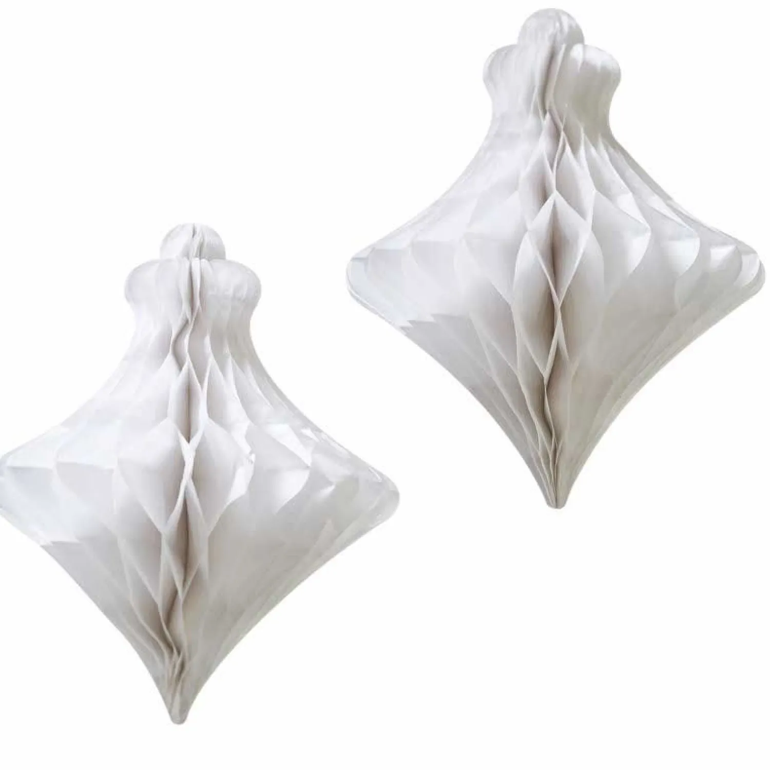 White Paper Honeycomb Baubles - 40Cm (2Pk)<Party Delights Online